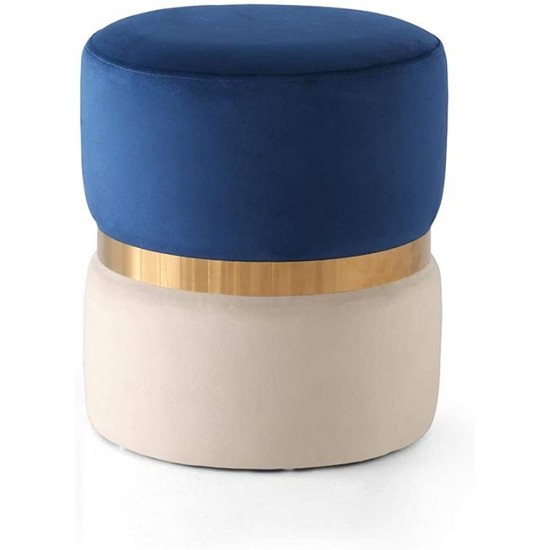 EMBA LUXURY- two-ply quilted cylinder round pouf