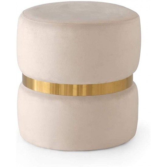 EMBA LUXURY- two-ply quilted cylinder round pouf