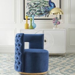 EMBA LUXURY-Rabi quilted armchair with hollow back