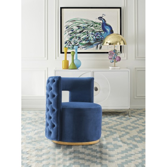 EMBA LUXURY-Rabi quilted armchair with hollow back