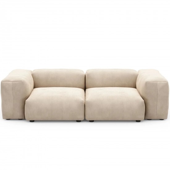 EMBA LUXURY-Soma Three-Seat Sofa Beige Striped