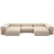 EMBA LUXURY-Soma Big Corner Sofa Beige Striped