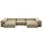 EMBA LUXURY-Soma Big Corner Sofa Khaki Striped