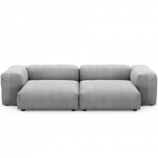 EMBA LUXURY-Soma Four-Seat Sofa Gray Striped