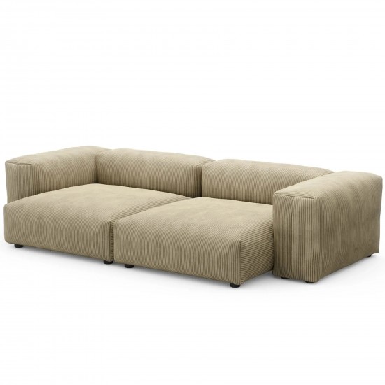 EMBA LUXURY-Soma Four-Seat Sofa Khaki Striped