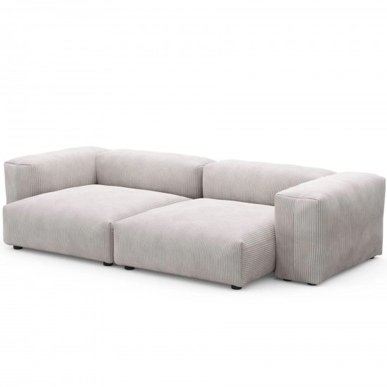 EMBA LUXURY-Soma Four-Seat Sofa Platinum Striped