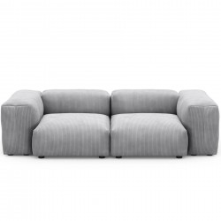 EMBA LUXURY-Soma Three-Seat Sofa Gray Striped