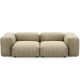 EMBA LUXURY-Soma Three-Seat Sofa Khaki Striped