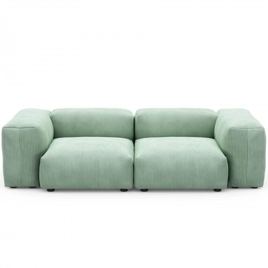 EMBA LUXURY-Soma Three Seater Sofa Green Striped