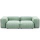 EMBA LUXURY-Soma Three Seater Sofa Green Striped