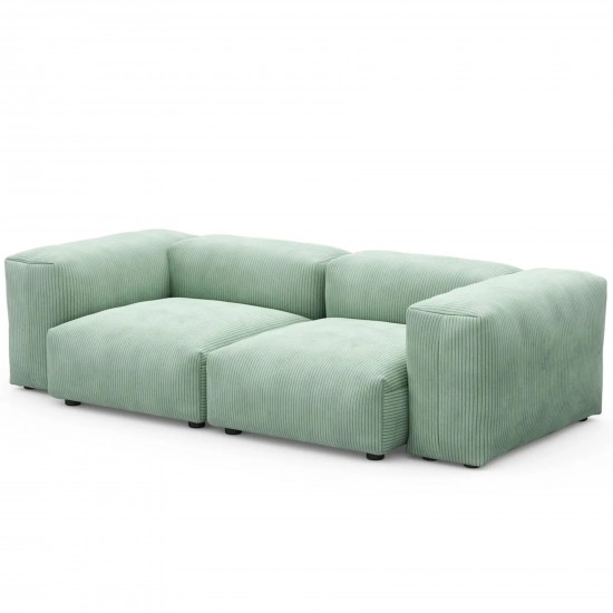 EMBA LUXURY-Soma Three Seater Sofa Green Striped