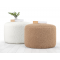 EMBA LUXURY- round cylinder Teddy pouf